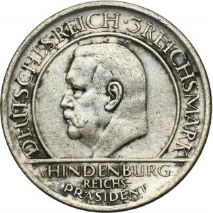 Nemecko, Weimarská republika, 3 marky Berlín 1929 A - Prísaha