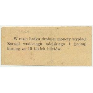 Kraków, Zarząd Wodociągu Miejskiego, 10 halerzy 1918 - BARDZO RZADKI