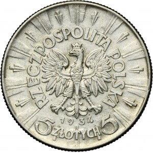 Piłsudski, 5 złotych 1934