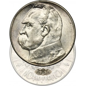 Piłsudski, 10 złotych 1934 - RZADSZE