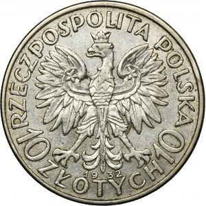 Głowa Kobiety, 10 złotych Londyn 1932