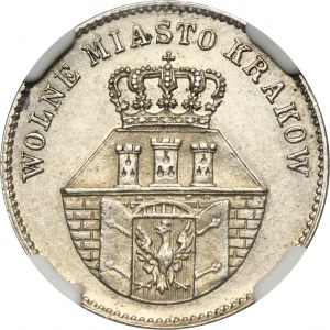 Free City of Krakau, 1 zloty 1835 - NGC AU55