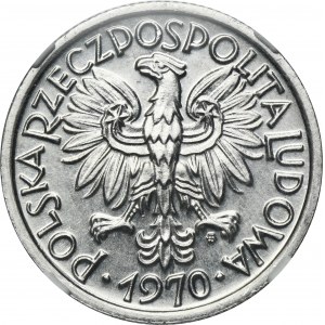 2 złote 1970 Jagody - NGC MS65 - zaokrąglony daszek