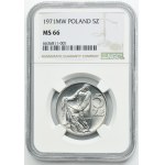 5 złotych 1971 Rybak - RZADSZY ROCZNIK - NGC MS66