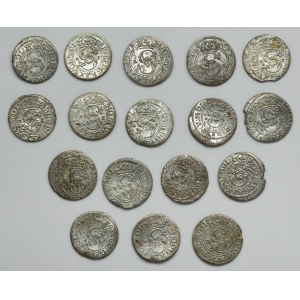 Set, Sigismund III Vasa, Schilling Riga 1621 (17 pcs.)