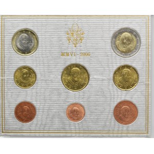 Set, Vatican, Vintage set of euro coins 2006 (8 pcs.)