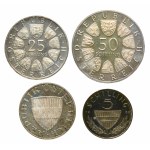 Set, Austria, II Republic, Schilling Wien 1968 (4 pcs.)