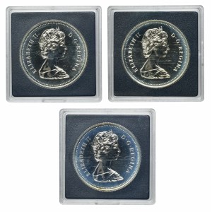 Set, Canada, Elizabeth II, 1 Dollar Ottawa (3 pcs.)