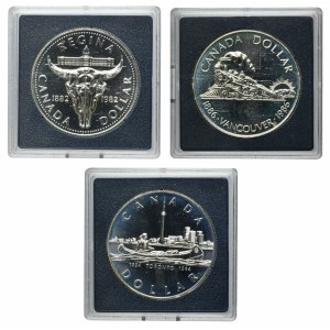 Set, Canada, Elizabeth II, 1 Dollar Ottawa (3 pcs.)