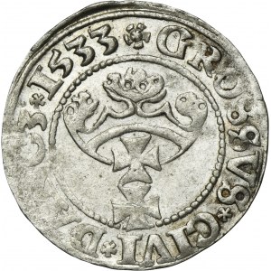 Sigismund I the Old, Groschen Danzig 1533 - PR
