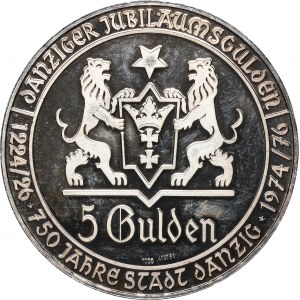 Medal 750 Years of the City of Danzig 1976 - crane