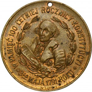 Medal 100th Anniversary of the Constitution of May 3 New York 1891