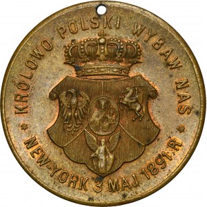Medal 100th Anniversary of the Constitution of May 3 New York 1891