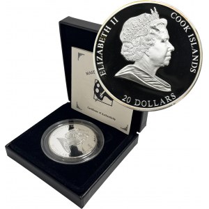 Cook Islands, Elizabeth II, 20 Dollars 2008 - The Birth of Venus
