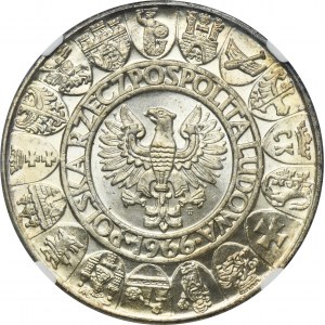 100 złotych 1966 Mieszko i Dąbrówka - NGC MS66