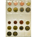 Set, Europa, Three albums with Euro coins (ca. 304 pcs.)