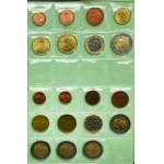 Set, Europa, Three albums with Euro coins (ca. 304 pcs.)
