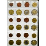 Set, Europa, Three albums with Euro coins (ca. 304 pcs.)