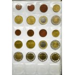 Set, Europa, Three albums with Euro coins (ca. 304 pcs.)