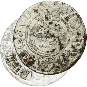Elbing under Sweden, Gustav II Adolf, 3 Polker Elbing 1632 - OVERSTRUCK