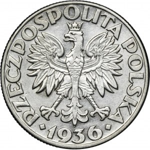 Żaglowiec, 5 złotych 1936