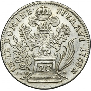 Austria, Franz I, 20 Kreuzer Kremnitz 1765 BG EvM-D