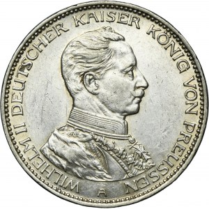 Germany, Kingdom of Prussia, Wilhelm II, 3 Mark Berlin 1914 A