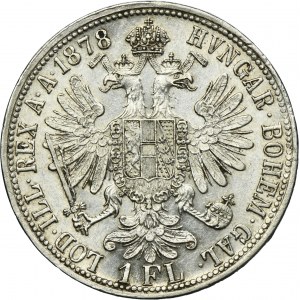Austria, Franz Joseph I, 1 Florin Wien 1878