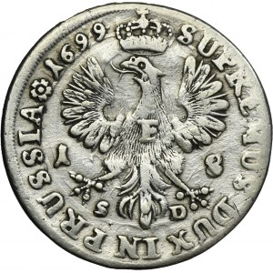 Germany, Brandenburg-Prussia, Friedrich III, 1/4 Thaler Königsberg 1699 SD