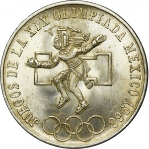 Mexico, Republic, 25 Pesos Mezico 1968 - 19th Olympic Games