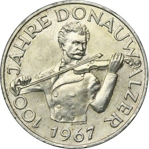 Austria, II Republic, 50 Schilling Wien 1967 - 100th Anniversary - Waltz On the Beautiful Blue Danube