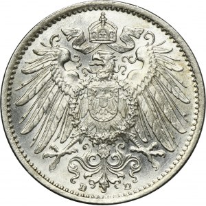 Germany, German Empire, Wilhelm II, 1 Mark Munich 1915 D