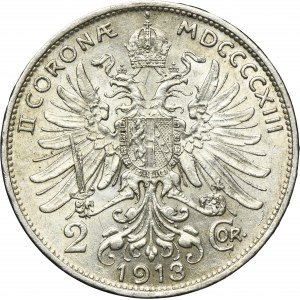 Austria, Franz Joseph I, 2 Corona Wien 1913