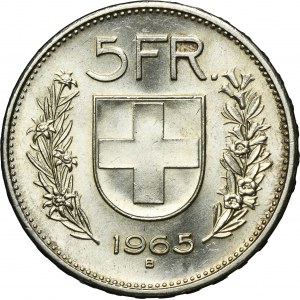 Suisse, 5 Francs Berne 1965 B
