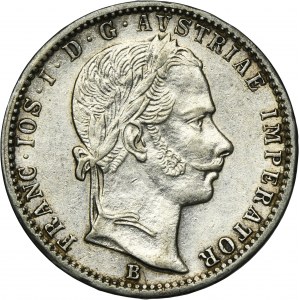 Austria, Franz Joseph I, 1/4 Florin Kremnitz 1859 B