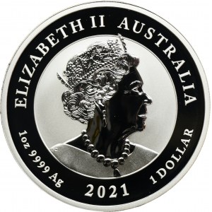 Australie, Elizabeth II, 1 Dollar Perth 2021 P - Kuoka