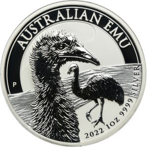 Australie, Elizabeth II, 1 Dollar Perth 2022 P - Emu