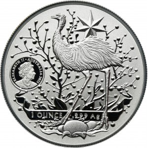 Austrália, Elizabeth II, 1 dolár Canberra 2021 - Erb