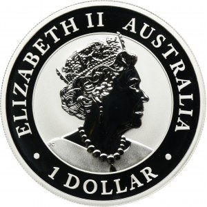 Austrália, Elizabeth II, 1 dolár Perth 2021 P - Emu