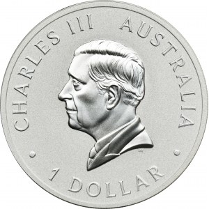 Austrália, Charles III, 1 Dollar Perth 2024 P - Kukabura