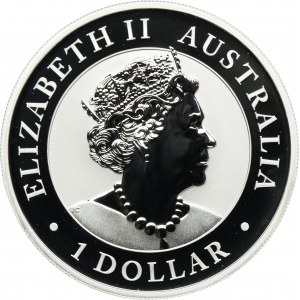 Austrália, Charles III, 1 Dollar Perth 2023 P - Kukabura