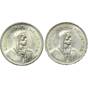 Set, Switzerland, 5 Francs Bern (2 pcs.)
