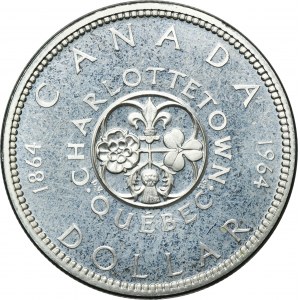 Canada, Elizabeth II, 1 dollar d'Ottawa 1964 - 100e anniversaire de la Conférence de Charlottetown et de Québec