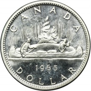 Canada, Elizabeth II, 1 Dollar 1965 - Canoe