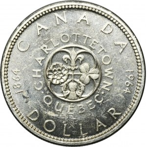 Canada, Elizabeth II, 1 dollar d'Ottawa 1964 - 100e anniversaire de la Conférence de Charlottetown et de Québec