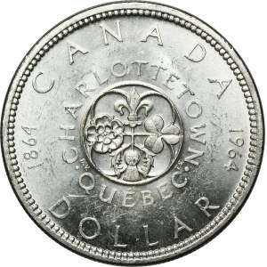 Canada, Elizabeth II, 1 Dollar Ottawa 1964 - 100th Anniversary of the Charlottetown and Quebec Conferences