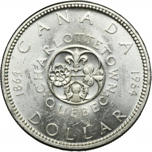 Canada, Elizabeth II, 1 Dollar Ottawa 1964 - 100th Anniversary of the Charlottetown and Quebec Conferences