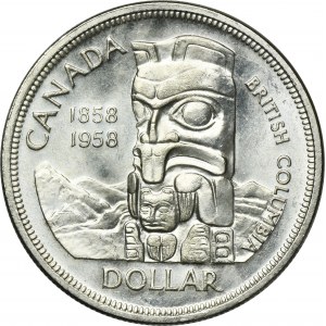 Canada, Elizabeth II, 1 Dollar Ottawa 1958 - British Columbia