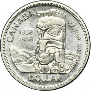 Canada, Elizabeth II, 1 Dollar Ottawa 1958 - British Columbia