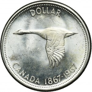 Kanada, Elizabeth II, 1 dolár Ottawa 1967 - Konfederácia